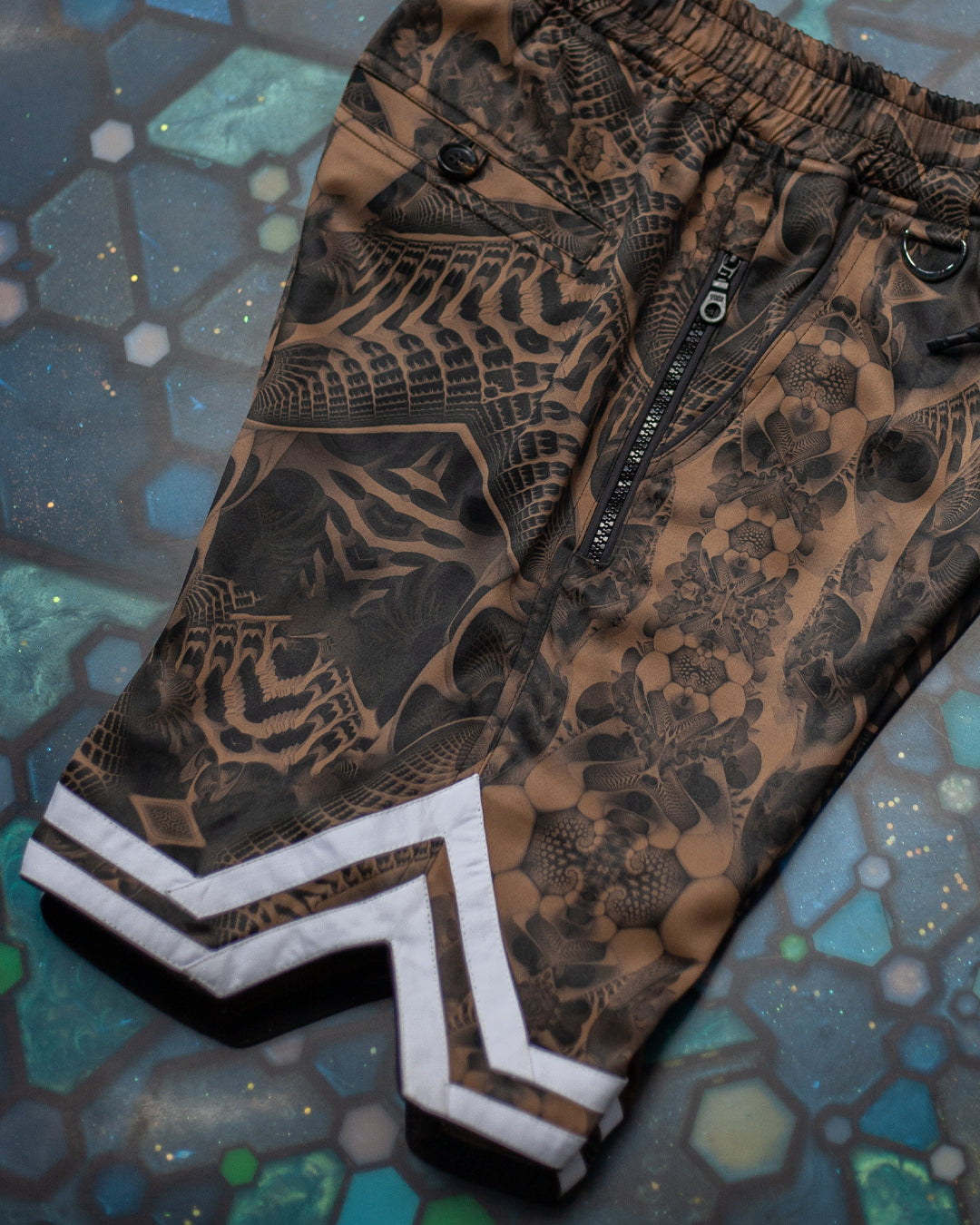 Boxing Short White Mountains / Satino - EARTH SANDOKAN
